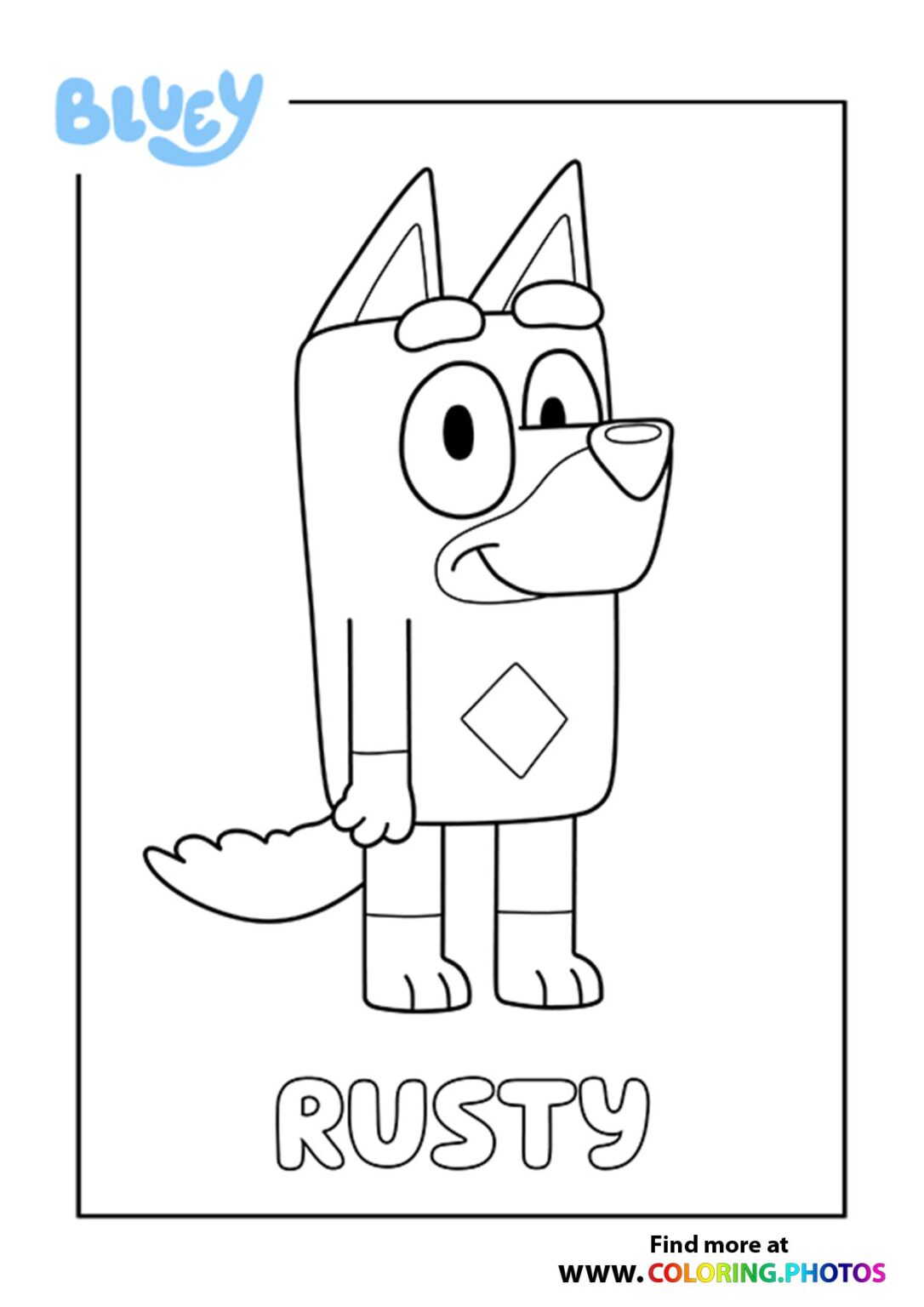 Bluey Coloring Pages For Kids Free And Easy Print Or Download