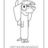 Bluey Snickers coloring page