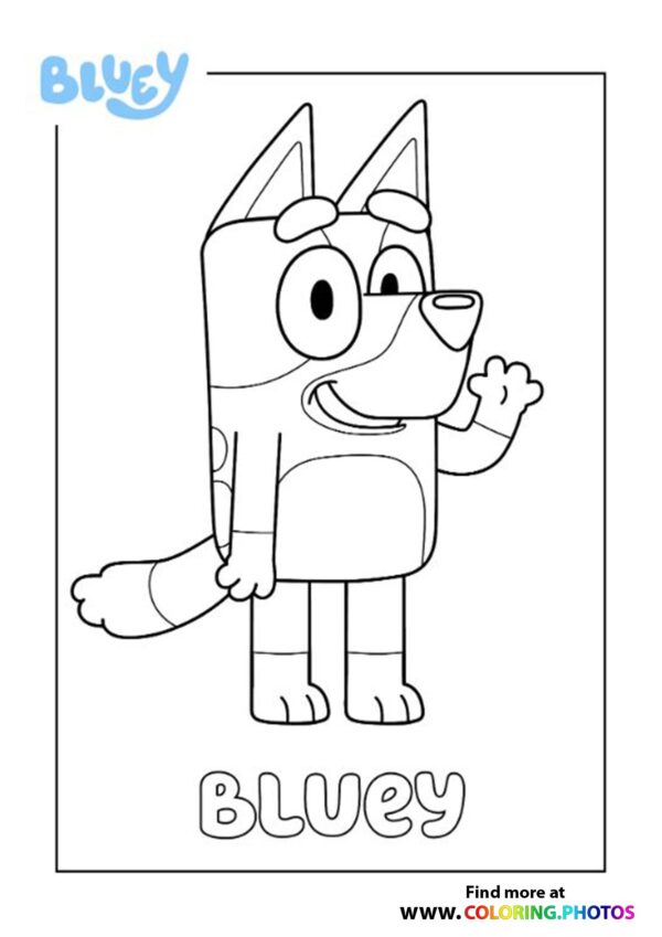 bluey coloring pages muffin
