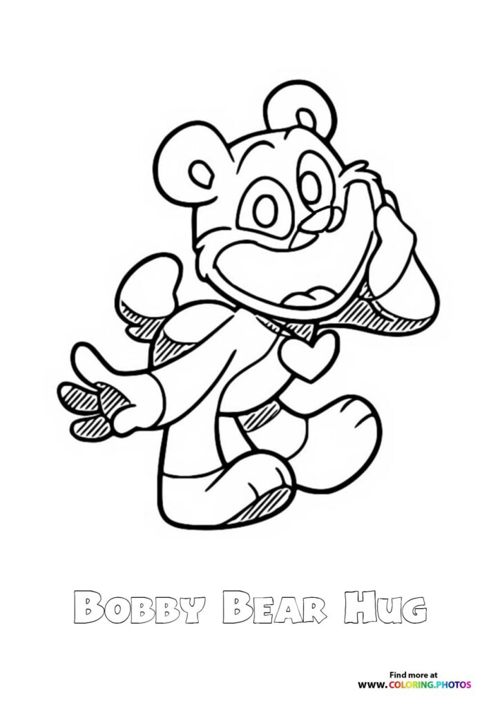 Bobby Bear Hug - Coloring Pages for kids