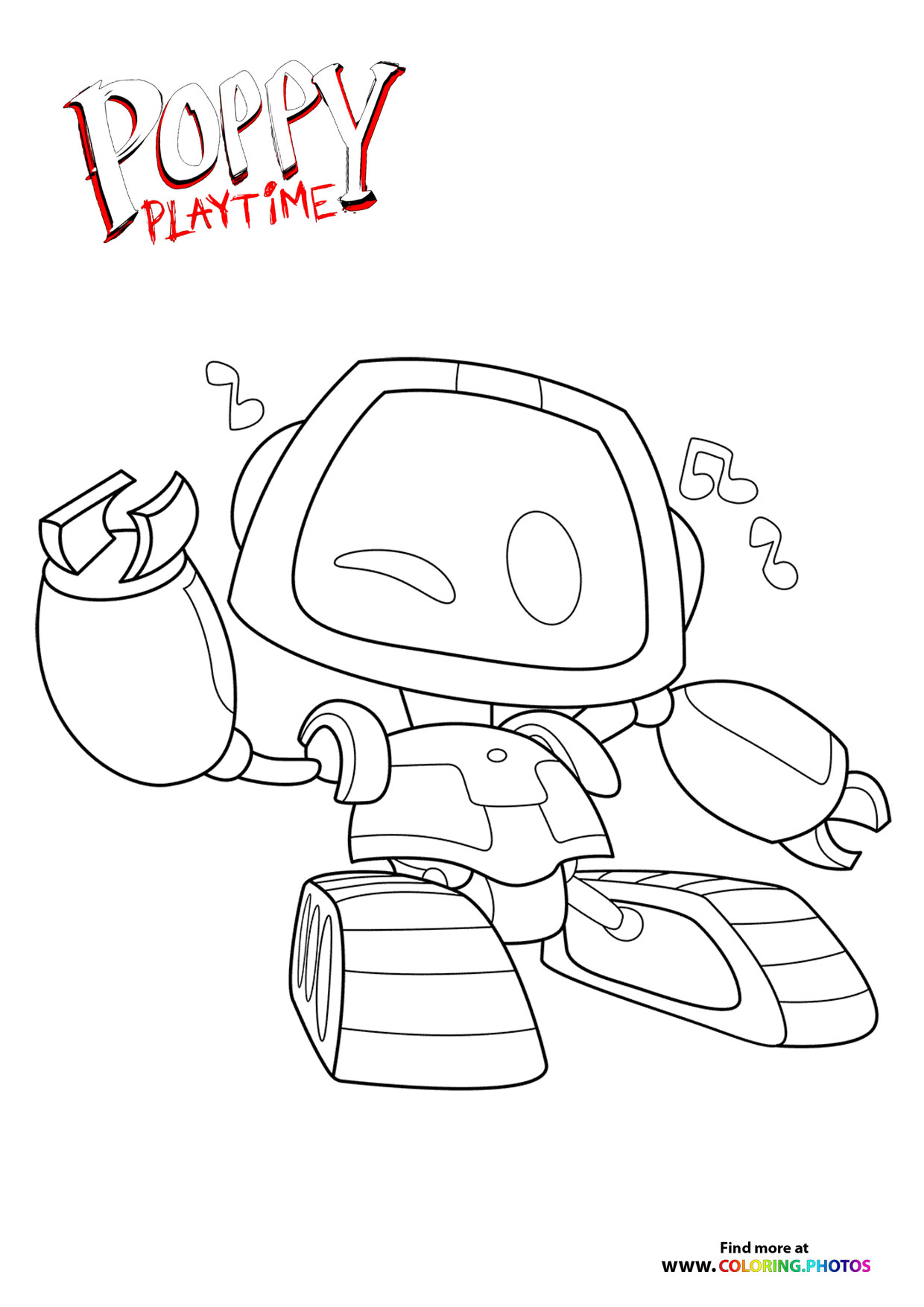 Boogie Bot from Poppy Playtime   Coloring Pages for kids