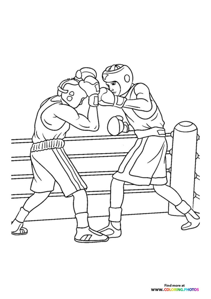 Boxing - Coloring Pages for kids | 100% free print or download