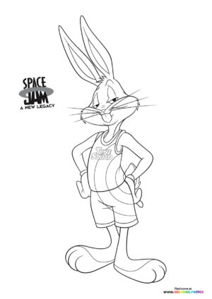 Bugs Bunny posing coloring page