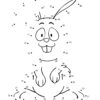 Happy Bunny dot the dots worksheet