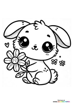 Bunny with a flower