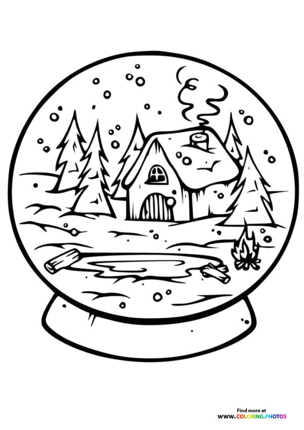 Snow globes - Coloring Pages for kids | Free and easy print or download