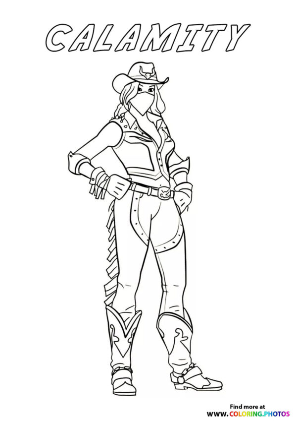 Calamity - Fortnite coloring page