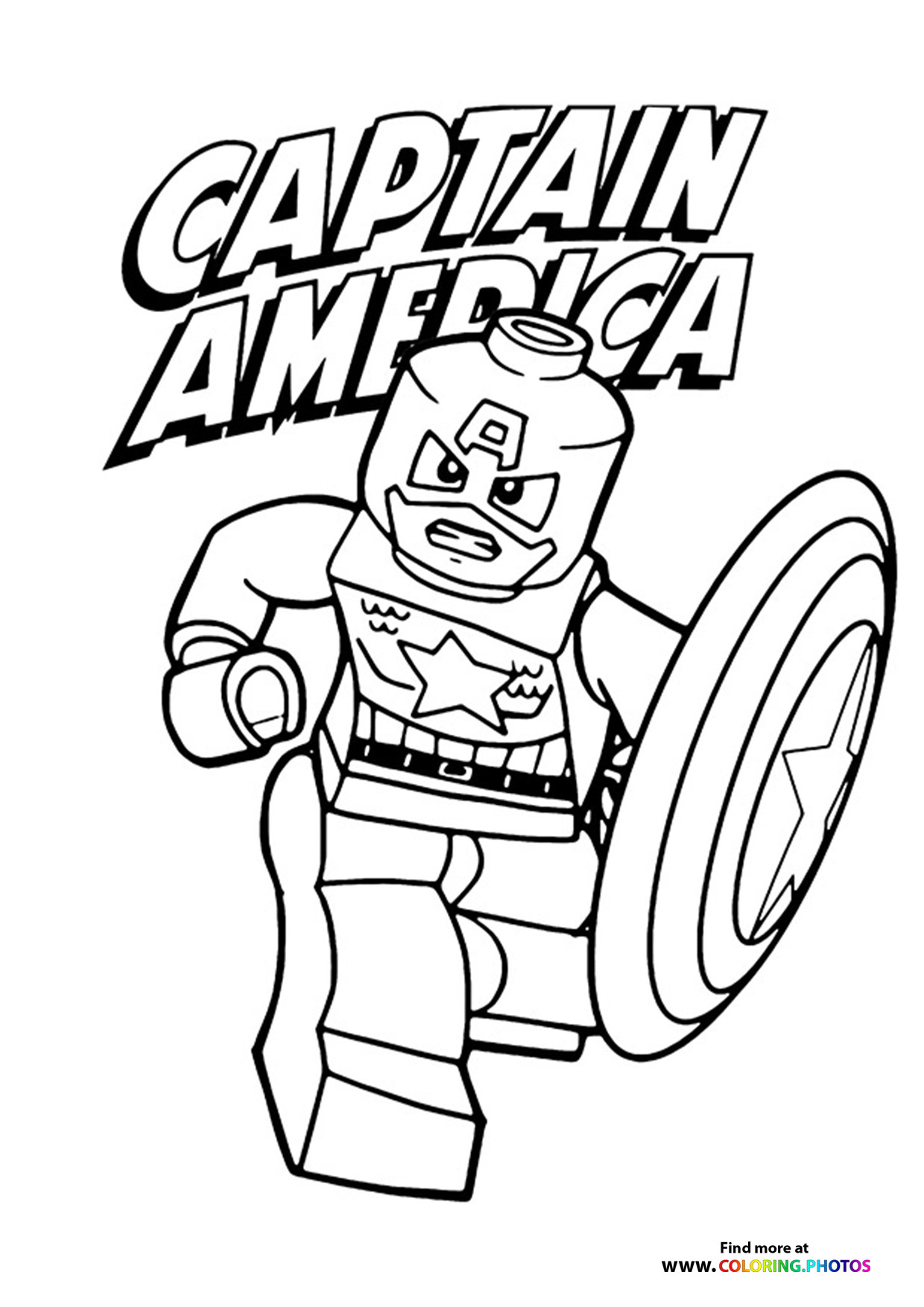 LEGO Captain America Coloring Page