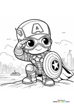 Captain America saluting