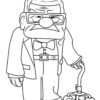 Carl Fredricksen from Dug Days coloring page