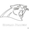 Carolina Panthers NFL logo coloring page