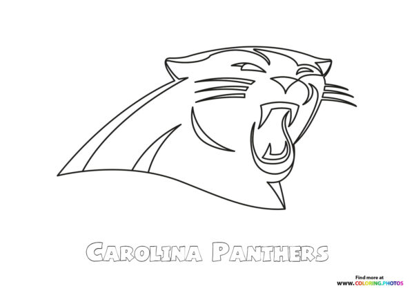 Carolina Panthers NFL logo - Coloring Pages for kids