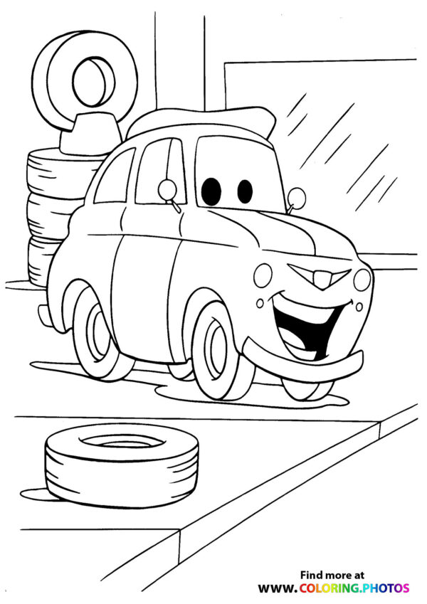 Luigi changing his tires