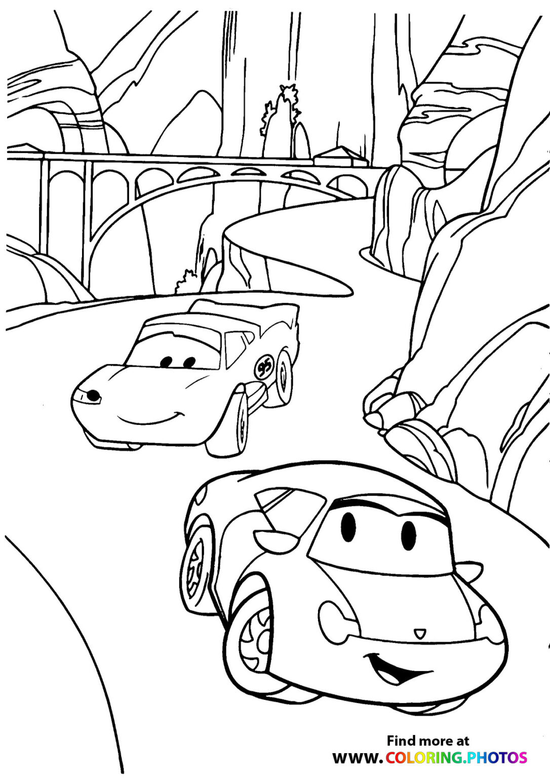 Guido and Luigi having fun - Coloring Pages for kids