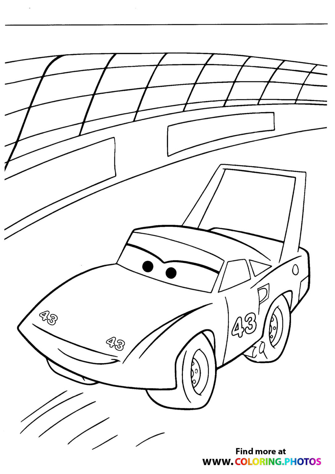 The king racing - Coloring Pages for kids