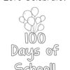 Celebrate 100th Day of School coloring page