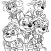 Paw Patrol characters coloring page