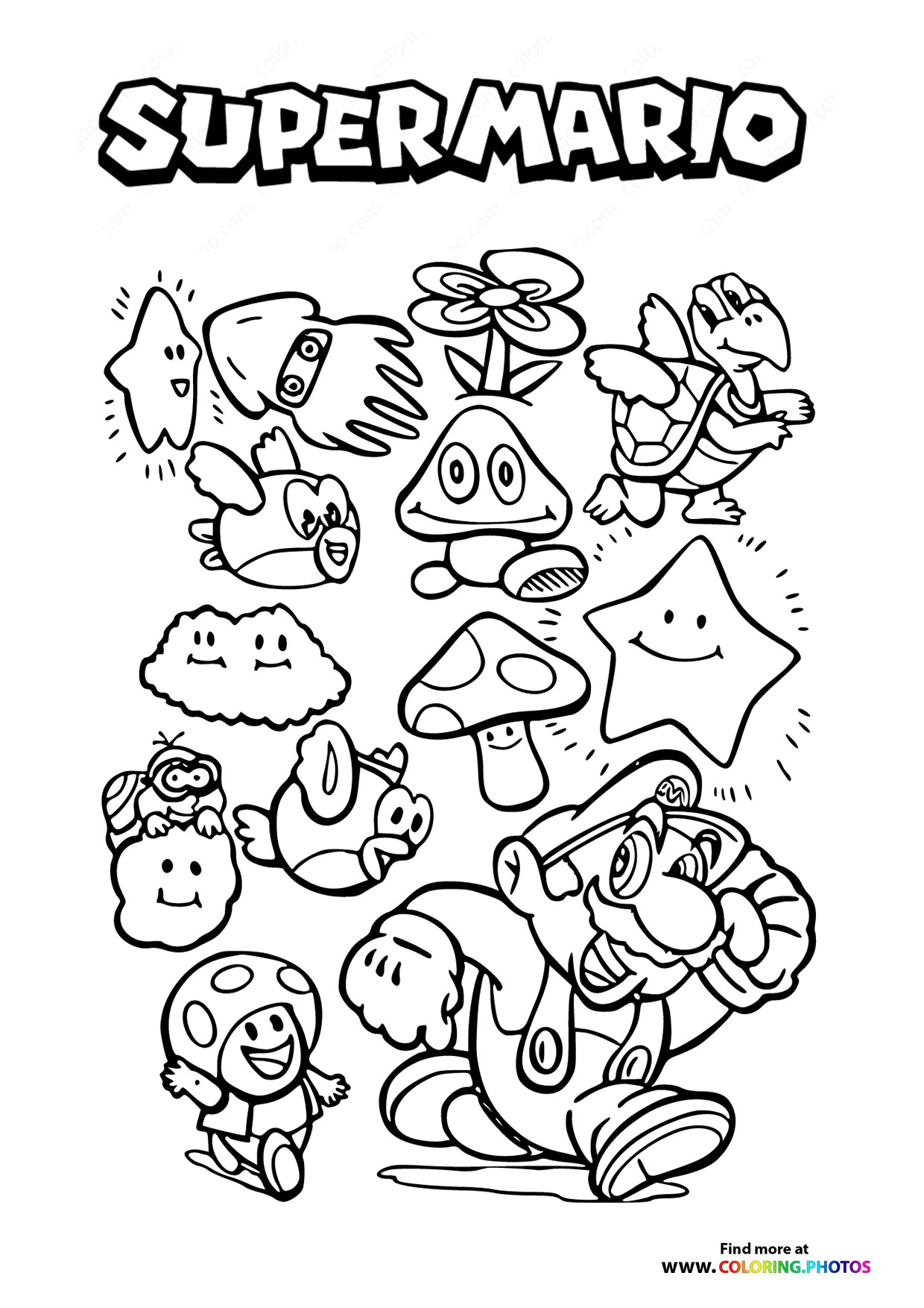 Mario Coloring Pages Kart Printable Toad Print Kids Para Super Mario Coloring Pages Kart Printable Toad Print Kids Para Super