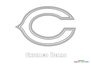 Chicago Bears NFL logo coloring page
