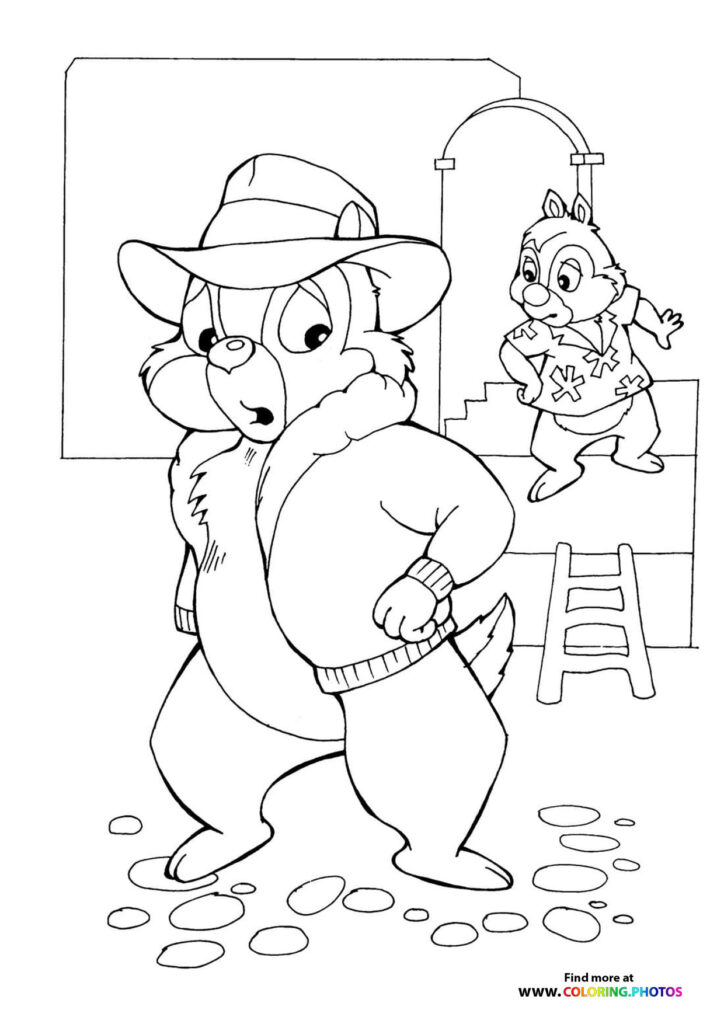 Chip n Dale Rescue Rangers - Coloring Pages for kids | 100% Free print