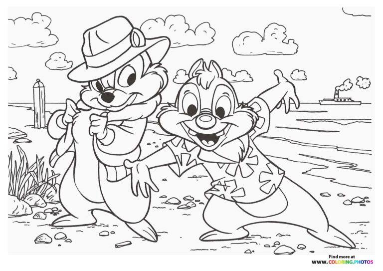 Chip n Dale Rescue Rangers - Coloring Pages for kids | 100% Free print