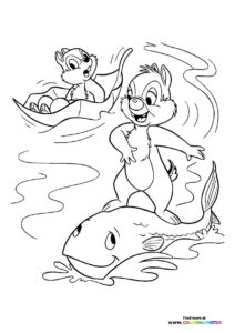 Chip n Dale Rescue Rangers - Coloring Pages for kids | 100% Free print