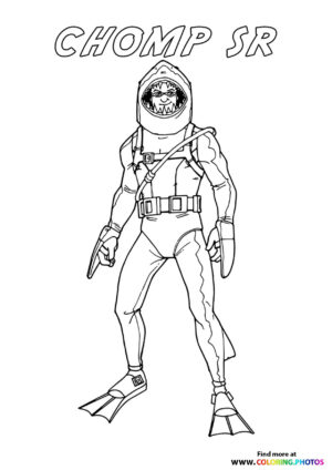 Chomp Sr - Fortnite coloring page