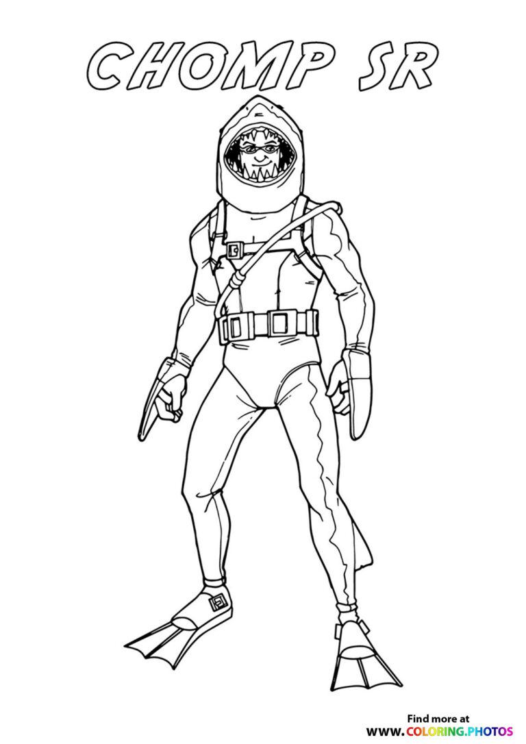 Chomp Sr Fortnite coloring page