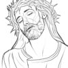 Christ with a crown coloring page