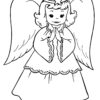Christmas angel praying coloring page