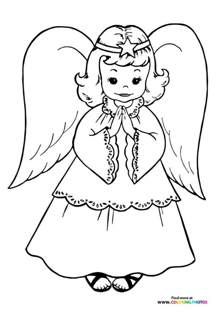 Angels - Coloring Pages for kids | Free print or download printables