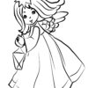 Christmas angel with lantern coloring page