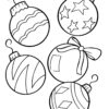 Christmas balls ornaments coloring page