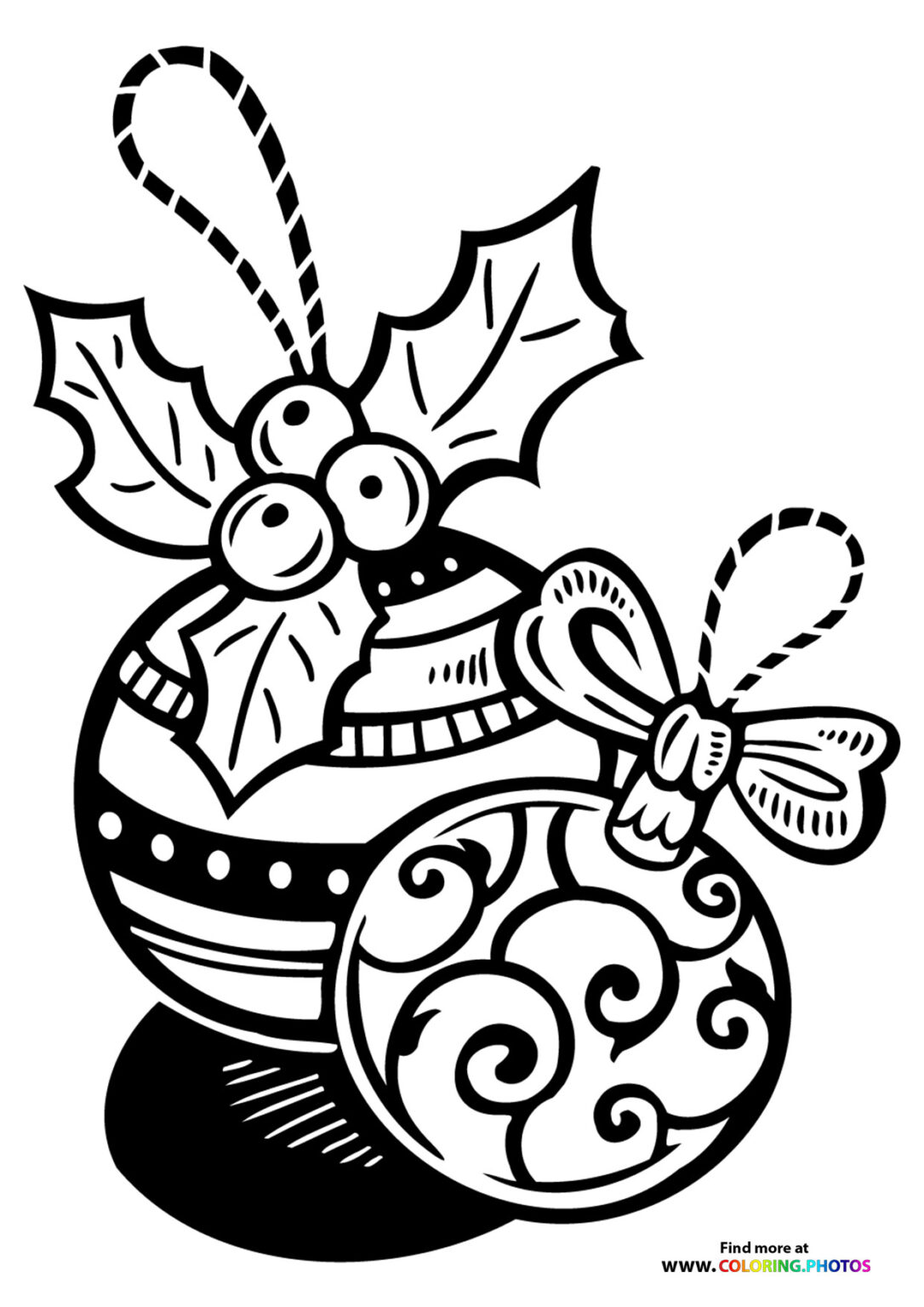 Christmas balls ornament Coloring Pages for kids