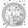 Christmas Day ornaments coloring page