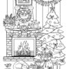 Christmas Day Home coloring page