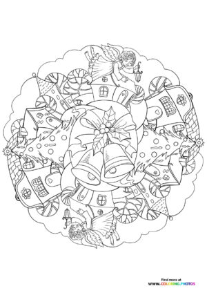 Christmas mandalas - Coloring Pages for kids | Free print or download