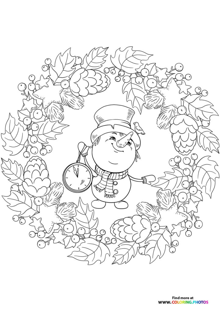 Christmas mandalas - Coloring Pages for kids | Free print or download