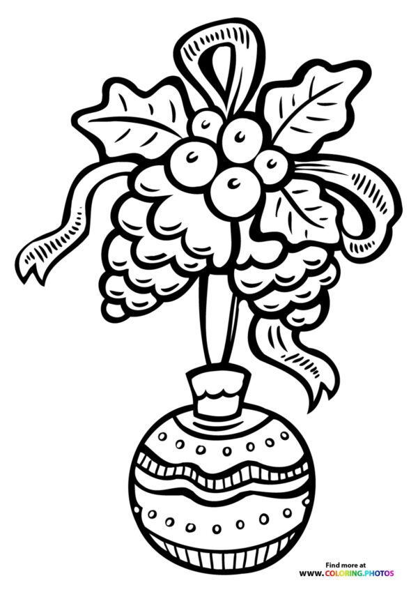 Christmas ornament coloring page