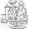 Christmas Day Home decorations coloring page