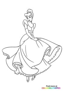 Cinderella - Coloring Pages for kids | 100% free and easy print or download