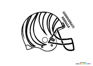 Cinncinnati Bengals NFL helmet coloring page