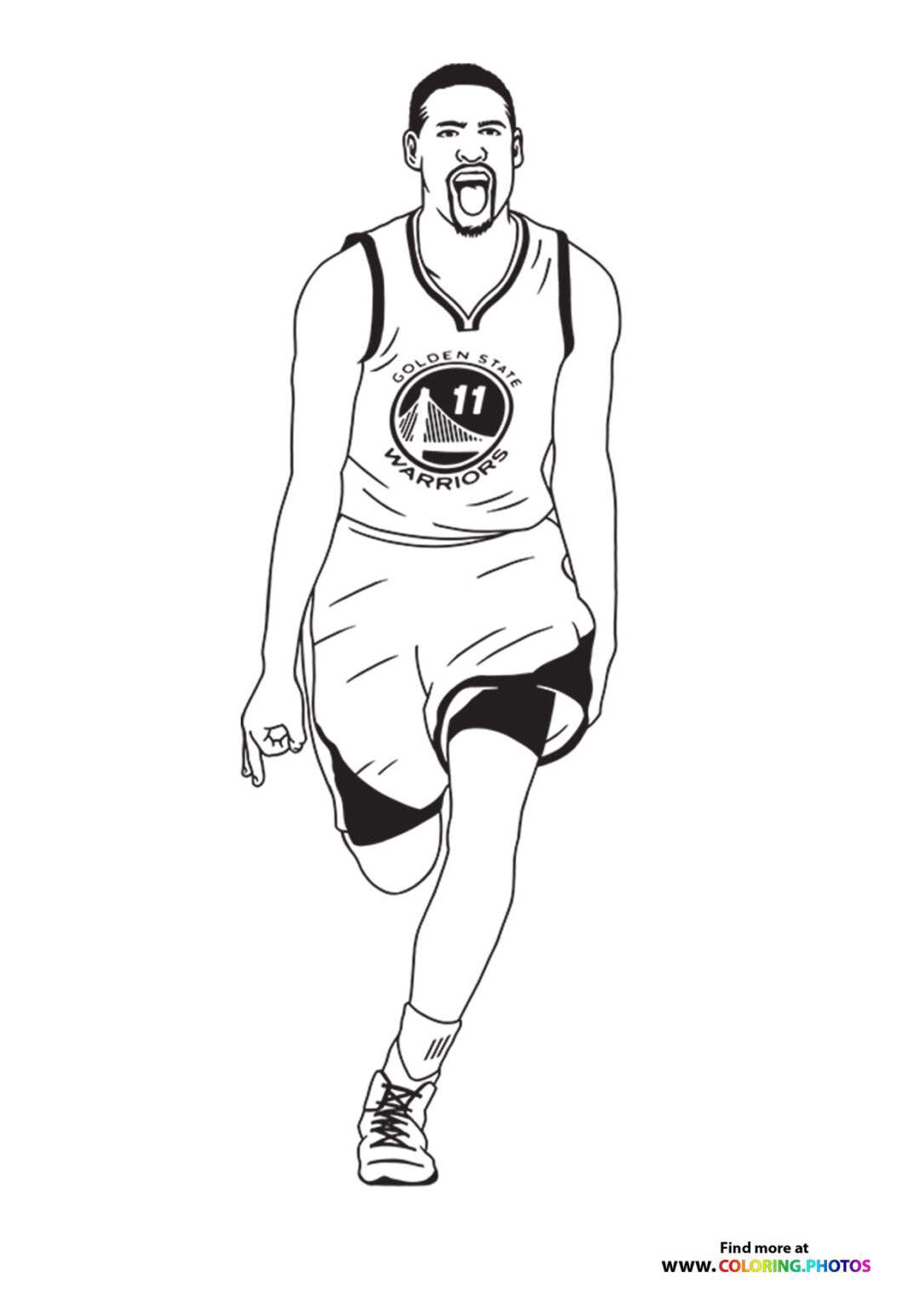 NBA players Coloring Pages for - Clay Thompson Coloring Page 1086x1536