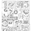 Christmas advent calendar coloring page