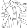 Columbus exploring coloring page
