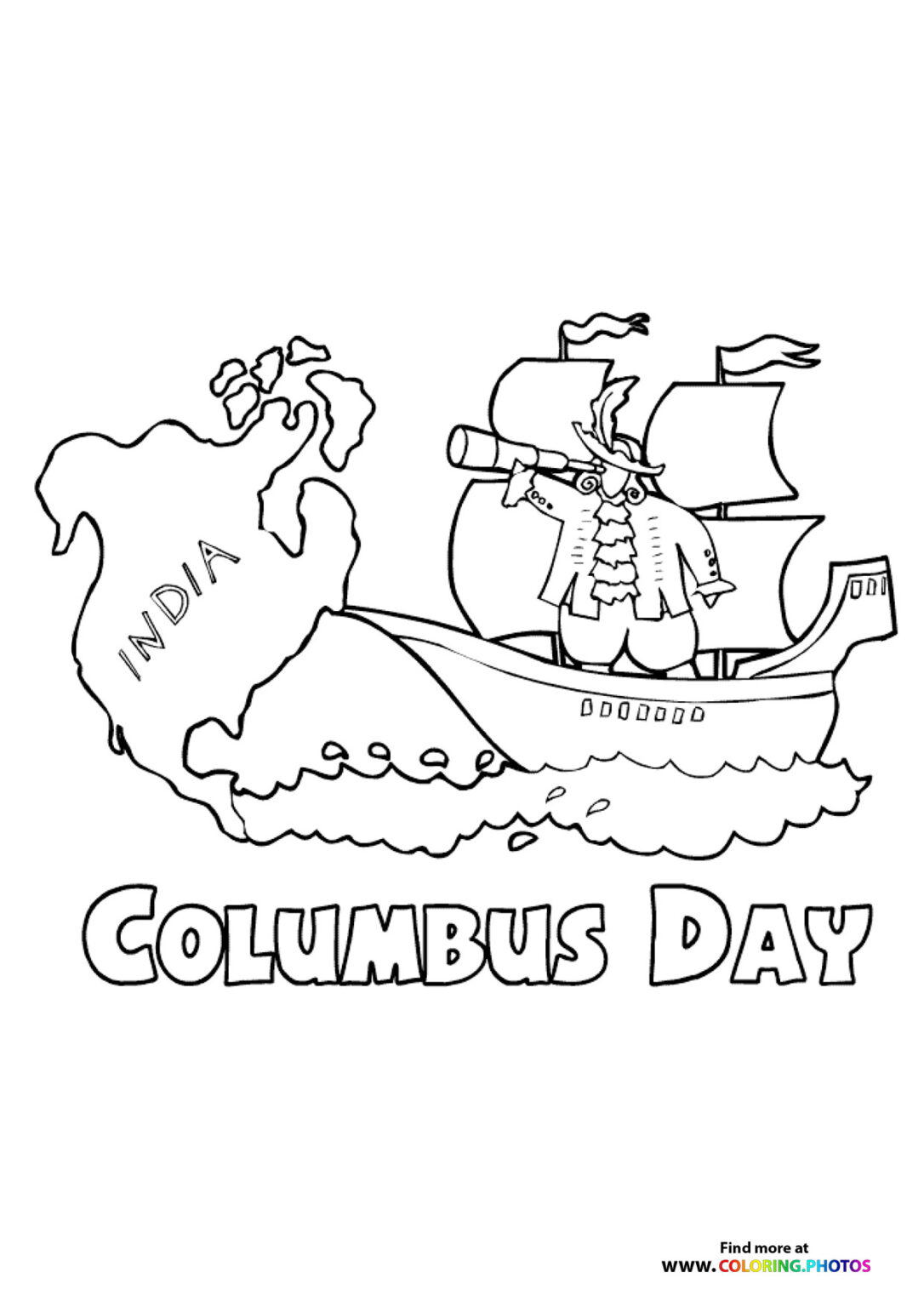 Columbus day - Coloring Pages for kids | Free and easy print or download