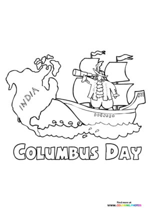 Columbus day coloring page
