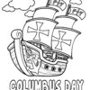 Columbus day ship coloring page