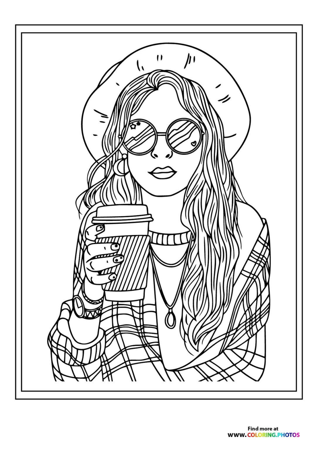 Coloring pages for girls featuring fashion, unicorns, and fairies