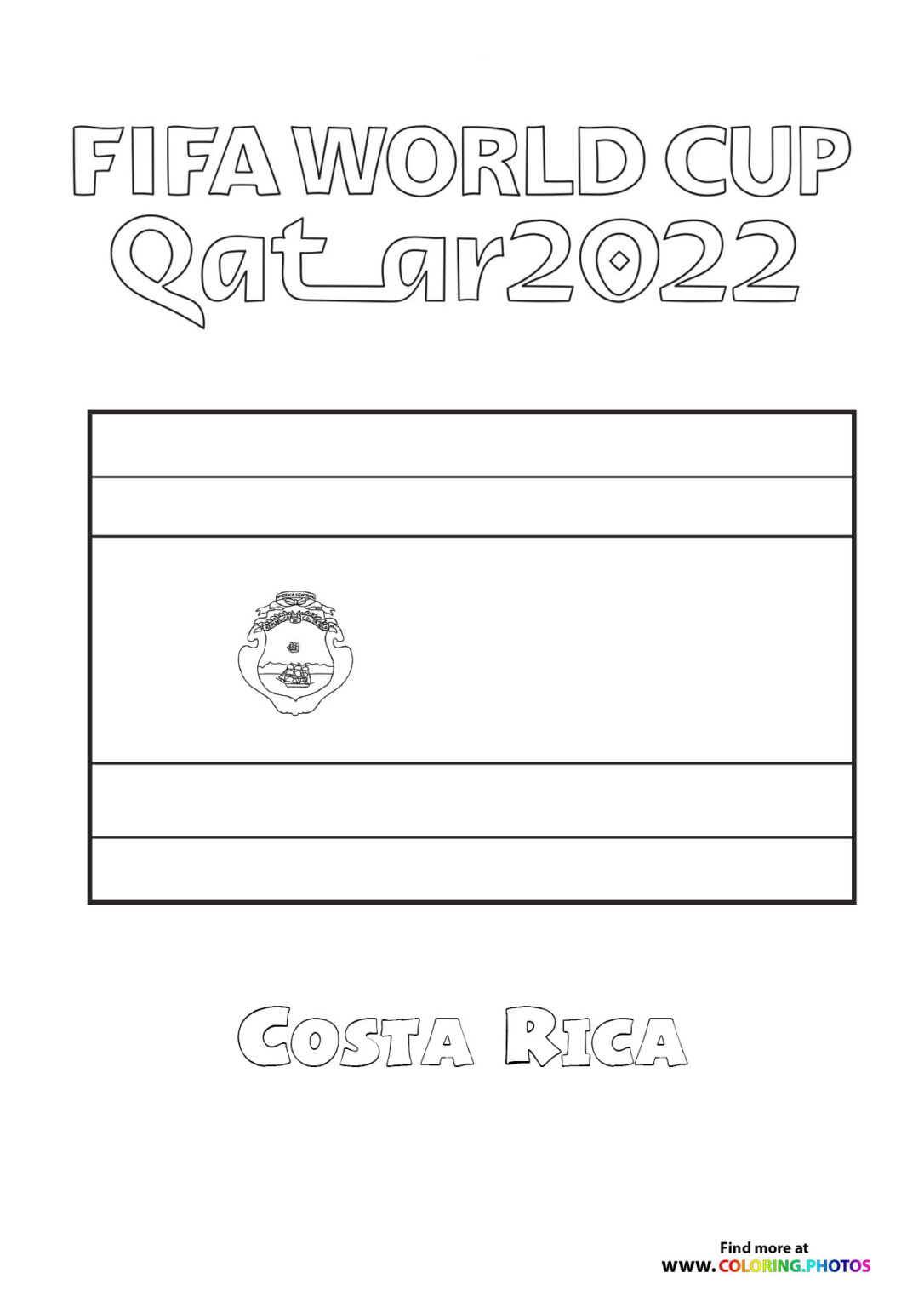 Fifa World Cup Qatar 2022 - Coloring Pages for kids | 100% free print